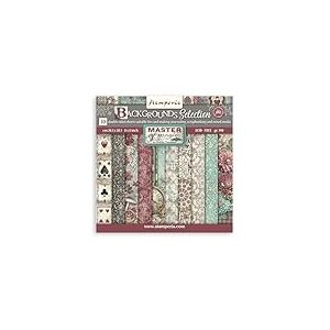Stamperia - Scrapbook Paper Pad for Scrapbooking, Albums, Cards, Bullet Journals, and More, Acid Free, Double-Sided, Perfect for Crafts and Gifting (Master of Magic, Backgrounds) (20.3 x 20.3cm)