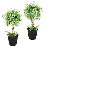 Buis Artificiel dans Un Pot de buis - Boule de buis - Boule de buis - Plante Artificielle - Plante décorative à Feuilles persistantes - Arbre décoratif - Décoration de Mariage