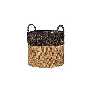 Scheurich Jonc de mer 27 - Panier de fleurs avec poignées en jonc de mer - Couleur : marron - Diamètre : 28 cm - Hauteur : 24 cm - Volume : 13,1 l