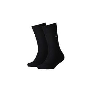 Tommy Hilfiger Basic - Chaussettes de Ville - Lot de 2 - À Logo - Mixte Enfant - Noir - 39-42 EU