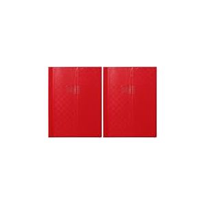 CLAIREFONTAINE Protège-cahier Madras PVC 22/100e Avec Rabat Marque page 24x32 rouge (Lot de 2)