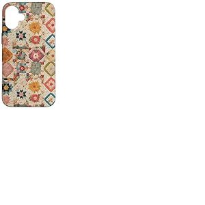 Couvre-lit Patchwork Floral Vintage Motif r&eacute;tro boh&egrave;me Coque pour iPhone 16 Plus