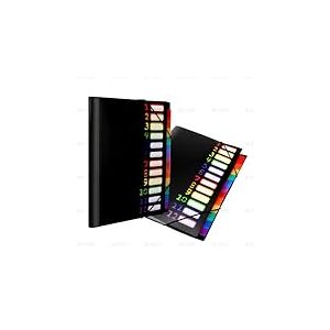 Elalove 2 Pièces Pochette A4 avec 12 Compartiments Classeur Plastique Transparent Trieur Porte Documents Bureau Étanche pour École Maison Voyage
