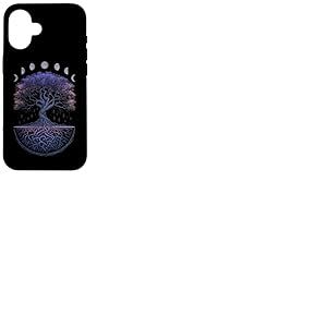 Yggdrasil Arbre de Vie Nordique Phases Viking de la Lune Coque pour iPhone 16