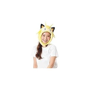 SAZAC Chapeau Kigurumi - Pokémon - Meowth - Bonnet confortable - Taille adulte - Jaune, jaune, One Size-M