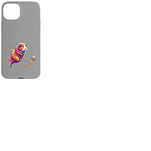 Joueur de Football Cochon d'Inde Art &eacute;claboussures de Peinture Coque pour iPhone 15 Plus