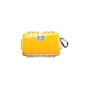 PELI 1040 micro bo&icirc;tier de protection &eacute;tanche, indice de protection IP67, capacit&eacute; de 0,7L, fabriqu&eacute; aux &Eacute;tats-Unis, doublure jaune/noir