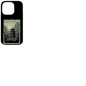 Pagode Japonaise Temple Montagne Ukiyo-e Art Hommes Femmes Enfants Coque pour iPhone 14 Pro