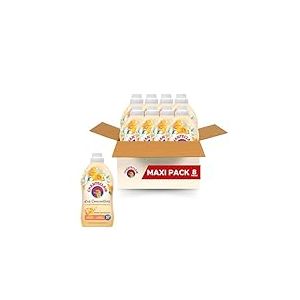 Chanteclair - Assouplissant Linge Concentré Perles de Parfume, Fleurs d'Oranger et Narcisse, Fraîcheur très Longue Durée, Libération Progressive Jusqu'à 100 Jours, 57 lavages - 1140 ml x 8