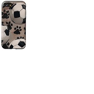 Footie Fan Football Motif Love Game Match of Football Marron Coque pour iPhone SE (2020) / 7/8