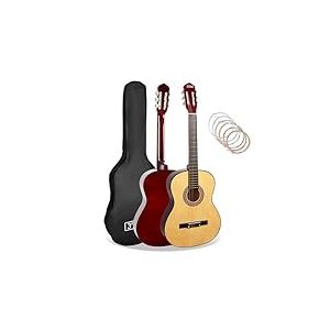 3rd Avenue Guitare Classique 4/4 Pleine Grandeur Avec Cordes En Nylon Espagnol Pour D&eacute;butant - 6 Mois De Cours Gratuits, Sac, Cordes - Naturel