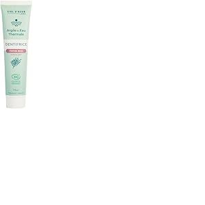 CIEL D'AZUR LABS - Denticlay Argile - Dentifrice Bio à l'Argile Blanche et à l'Eau Thermale de Digne les Bains - Certifié Bio Cosmos Organic - Tube 75ml - Thym