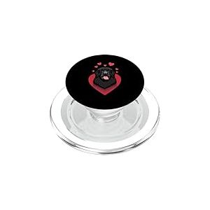Coeur de chien en peluche pour la Saint-Valentin PopSockets PopGrip pour MagSafe