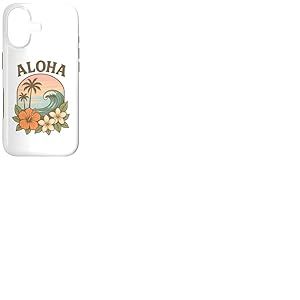 Aloha Hawaii Hibiscus Plumeria Palmier Vague Island Retro Aloha Coque pour iPhone 17
