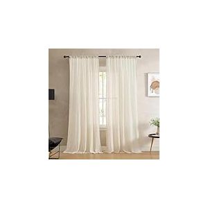 French Connection Home Charter Lot de 2 Rideaux pour fen&ecirc;tre Naturel 254 x 243 cm