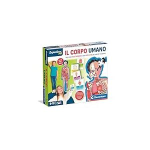 Clementoni - Sapientino Jeu 6 Ans Corps Humain Enfants, Puzzle Silhouette et Cartes éducatives pour connaître l'anatomie Humaine, l'apprentissage Scolaire, Made in Italy, 16471, Multicolore