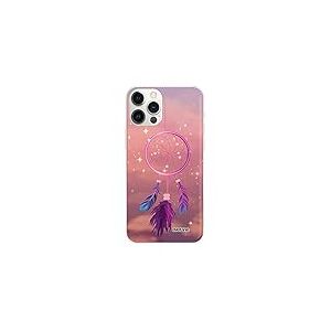 Evetane - Coque Silicone Compatible iPhone 12/12 Pro - Protection Souple, Ultra Résistante - Fine et Transparente - Coque Arrière - Attrape rêve Rose