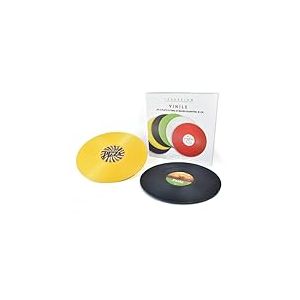 Munus International Foodesign Vinyle, Lot de 2 sous-plats, Jaune et noir