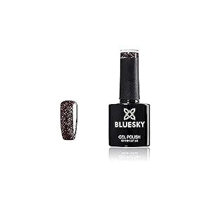 Vernis à ongles gel Bluesky, tout ce qui brille VIP09, brun foncé, durable, résistant aux puces, 10 ml (nécessite un durcissement sous lampe LED UV)