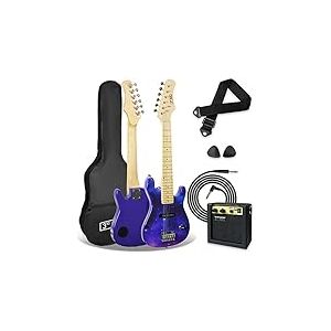 3rd Avenue Pack Guitare Électrique enfant Taille Junior 1/4 pour Débutants, Ampli Portable 5 W, Jack, Housse, Médiators et Sangle – Galaxie Violette