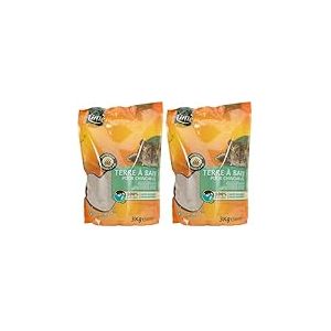 Aim&eacute; | Terre &agrave; Bain pour Chinchilla | Fond de Cage | Fabriqu&eacute;e &agrave; Base de Min&eacute;raux Naturels | Entretient et Lustre Le Poil du Chinchilla | Hygi&egrave;ne et Bien-&Ecirc;tre du Rongeur | 3 Kg (Lot de 2)