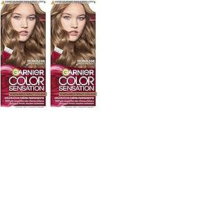 Garnier Color Sensation Coloration, Blond 7.0, Coloration Cr&egrave;me Permanente, Tous Types de Cheveux, Couleur jusqu'&agrave; 10 Semaines & Couvre les Cheveux Blancs 100% (Lot de 2)