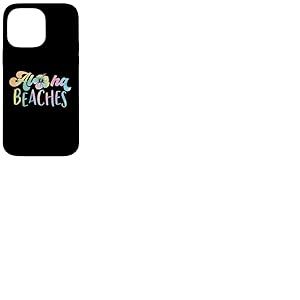 Aloha Beaches, plage de vacances hawaïenne amusante à l'hibiscus pastel Coque pour iPhone 14 Pro Max