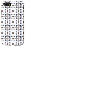 Carrelage &eacute;gyptien (2) octogonal Ambre et Bleu Personnel Coque pour iPhone SE (2020) / 7/8