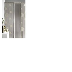 Home Maison HM69840004 Panneau Japonais Brodé Motif Rond Mêlé Polyester 50 x 260 cm, Taupe