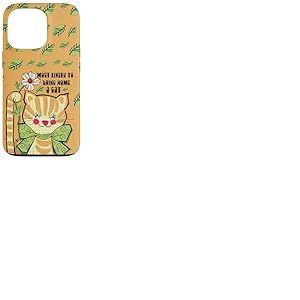 Groovy Bow 70s Chat Amusant Le Plus susceptible de ramener Un Chat &agrave; la Maison Coque pour iPhone 13 Pro