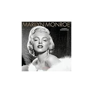 Graphique Mini calendrier mural 2024 Marilyn Monroe | 17,8 x 17,8 cm | Papier épais | Organiseur de maison et de bureau | Grande grille mensuelle | 3 langues et jours fériés marqués | Page d'aperçu de