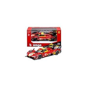 Bburago - Ferrari 499P Winner 2024#50, Voiture m&eacute;tal moul&eacute; 1:43, r&eacute;plique d&eacute;taill&eacute;e gagnante 24 Heures du Mans, Licence Officielle Ferrari, &acirc;ge recommand&eacute; 14+