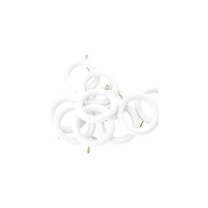 Bulk Hardware Bh05957 en bois Tringle &agrave; rideau Rod Anneaux avec vis Eye, diam&egrave;tre int&eacute;rieur. 45 mm (1,3/10,2 cm) de diam&egrave;tre ext&eacute;rieur. 64 mm (2.1/5,1 cm) &ndash; Blanc, Lot de 10