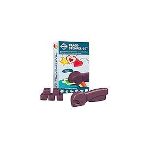 Pebaro PR1 Kit de gaufrage avec Pince à gaufrer et 6 tampons de gaufrage : étoile, nœud, Smiley, cœur, Papillon, trèfle, kit de Bricolage, Bricolage avec Papier et Carton, idée Cadeau pour Enfants