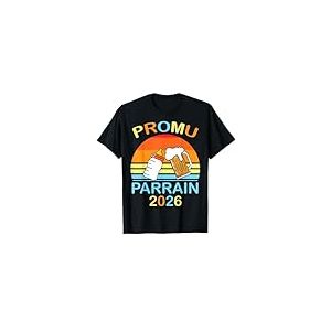 Promu Parrain 2026 Biberon Pinte Bi&egrave;re Cadeau Bapt&ecirc;me T-Shirt