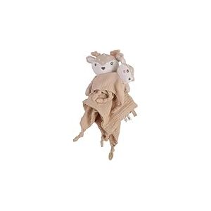 DODO D'AMOUR - Duo Doudou de Séparation - Biche - 053050 - Beige - Enfant - Parent - Cadeau Naissance - Peluche - Bébé - Doux - Lavable en Machine - Design Français - À Partir de 0 Mois