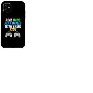 Real Dads Play Games with Kids F&ecirc;te des P&egrave;res Gamer Console Coque pour iPhone 11