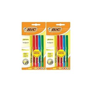 BIC Highlighter Surligneurs Pointe Biseautée, 5 unités (Lot de 2)