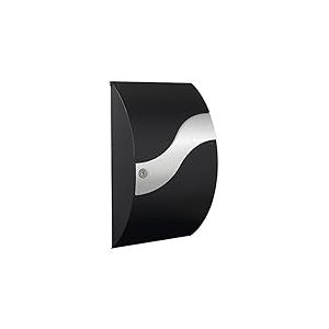 Renz 630100DE MEFA Wave 630 Boîte aux lettres en acier inoxydable avec clapet de retrait à l'avant Noir foncé 540 x 315 x 155 mm