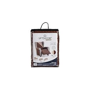Gift Decor Housse pour canap&eacute; Marron Microfibre Polyester (210 x 210 x 0,5 cm)