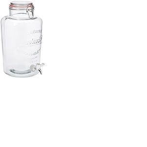 Nerthus FIH 099 Distributeur de Boisson en Verre avec Robinet Verre 30,5 cm 8 l