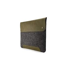 MegaGear Housse MacBook en Cuir Véritable et Polaire pour MacBook Pro et MacBook Air - 14 Pouces - 13 Pouces (M4, M3, M2, M2, M1, Pro, Max) 13,3 Pouces, iPad Pro 12,9 Pouces - Modèles 2020 à 2024