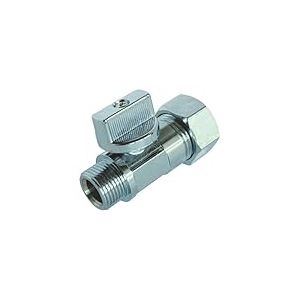 SOMATHERM FOR YOU, Mini vanne à sphère nickelée bicône Mâle 12/17 pour tube cuivre Ø12 mm - étanchéité fiable, idéale pour eau sanitaire, chauffage et air comprimé