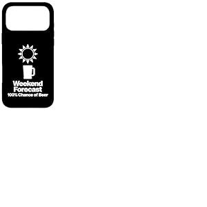 Weekend Humour Sunny Forecast Minimal Ic&ocirc;ne Design Coque pour iPhone 17 Pro Max