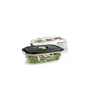 FoodSaver Boîte alimentaire de conservation et marinade | 2,3 Litres | Boîte alimentaire hermétique sans BPA | Anti-fuite | Va au lave-vaisselle, Transparent / Noir