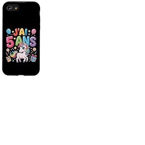 Enfant Licorne Enfant 5ans Anniversaire Garcon Fille Licorne Coque pour iPhone SE (2020) / 7 / 8