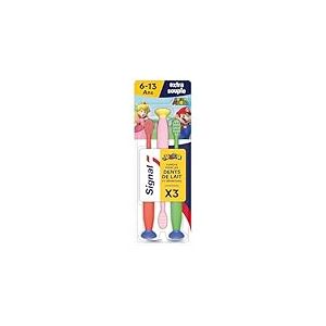 Signal Brosse à Dents Mario Junior 6-13 Ans Extra-Souple x3