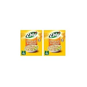 EBLY Sachet Cuisson Cereales et Lentilles 10min 300g (Lot de 2)