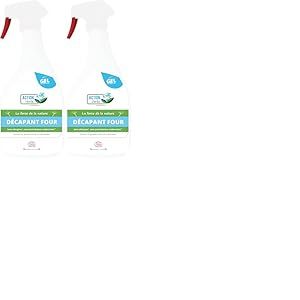 ACTION VERTE - D&eacute;capant four - Dissout les graisses cuite et carbonis&eacute;es - Formule naturelle - Contact alimentaire - Format gel - 1L - Fabrication fran&ccedil;aise - R&eacute;serv&eacute; aux professionnels (Lot de 2)