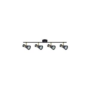 Blendend Réglette jusqu'à 4 spots GU10 en élégante couleur noire avec finition cuir. Dimensions : 15 x 69,5 x 8,5 cm. Parfaite pour un éclairage moderne et sophistiqué dans n'importe quel espace.